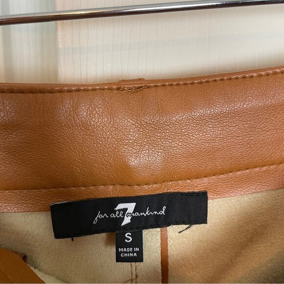 7 For All Mankind Faux Leather Pleated Trousers - Picture 7 of 10